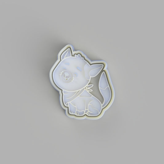 Cat with bandana Cookie Cutter and Embosser. - just-little-luxuries