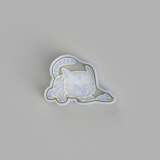 Cat with mouse Cookie Cutter and Embosser. - just-little-luxuries