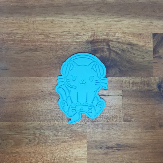 Gamer Cat Cookie Cutter and Embosser. - just-little-luxuries