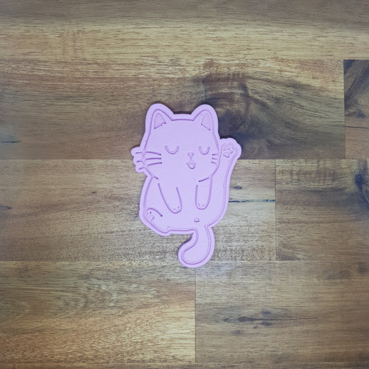 Cat Licking Cookie Cutter and Embosser. - just-little-luxuries